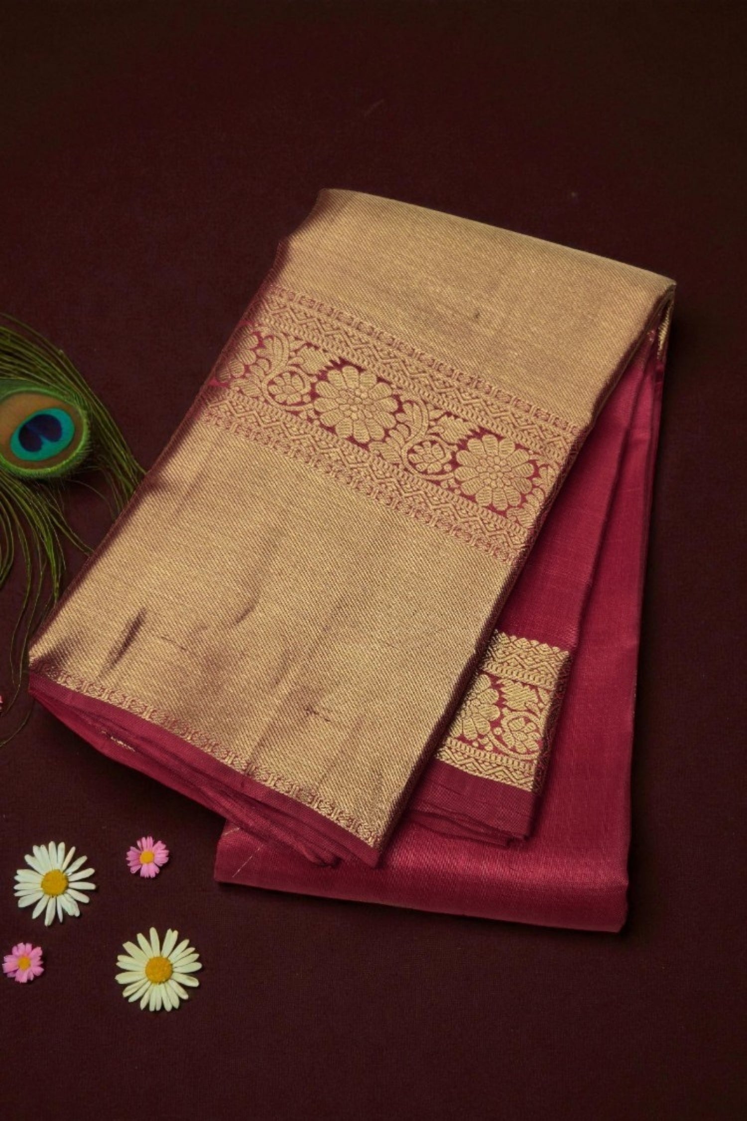 Regal Maroon Kanchipuram Silk Saree