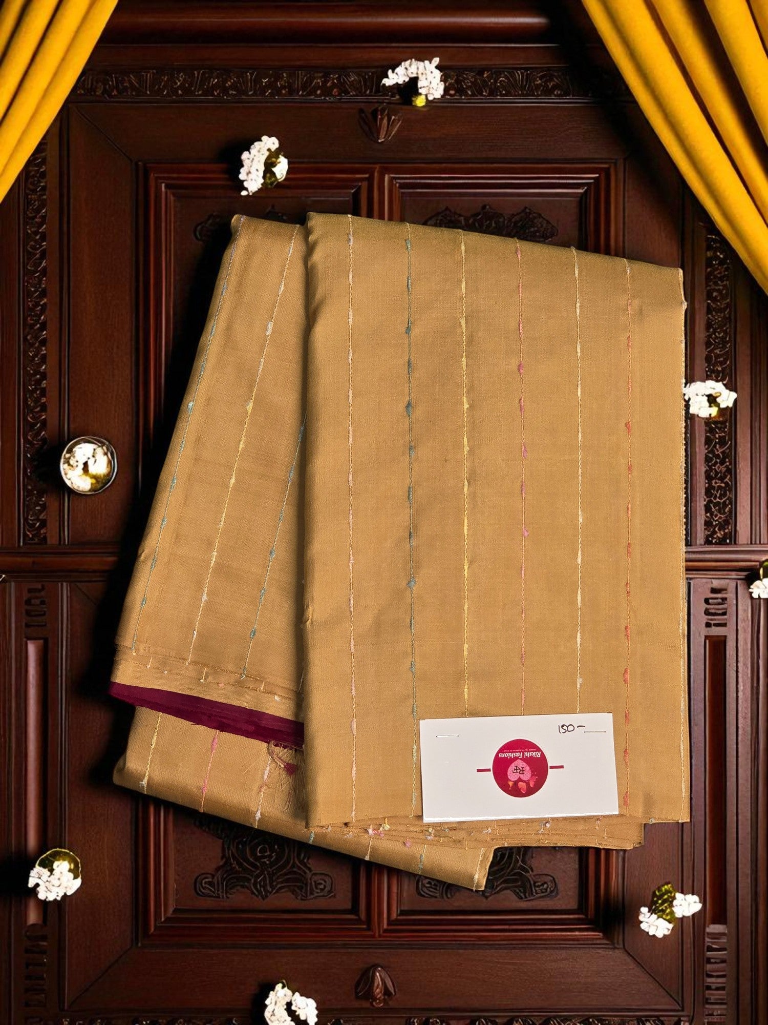 Timeless Harmony – Yellow with Maroon Kanchipuram Silk Saree