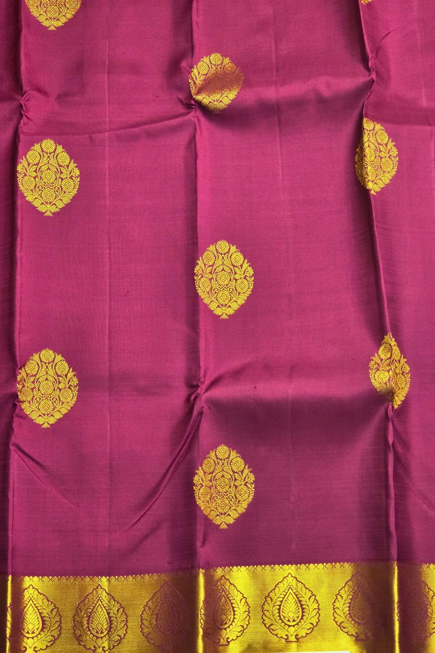 Dark Purple Full Design Kanchipuram Silk Saree