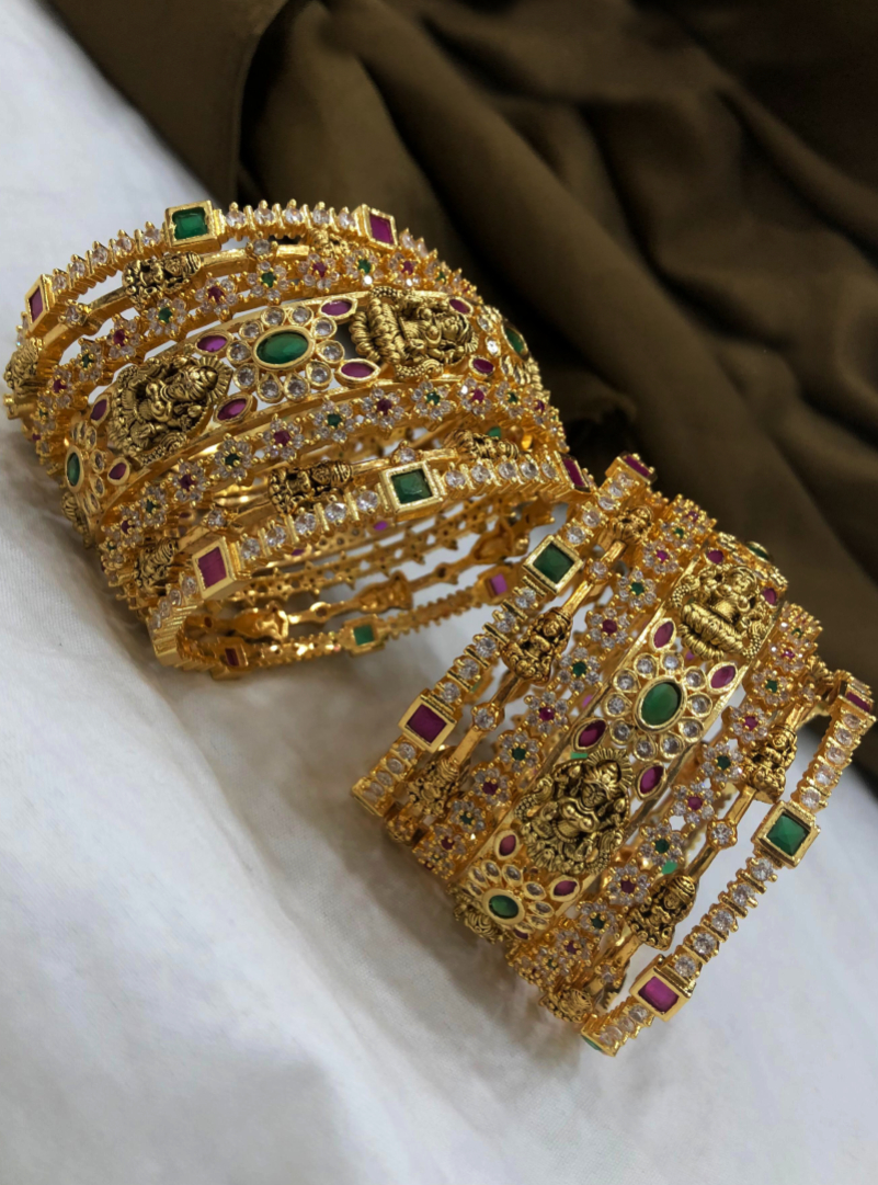 Traditional Gold Plated Bangles Set