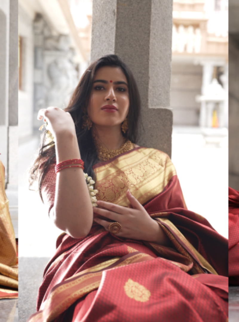 Timeless Elegance with Kanchipuram Sarees by Rikshi Fashions in Switzerland